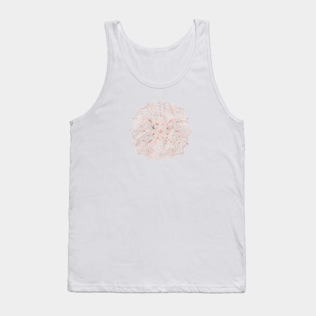 Pretty Rosegold Mandala Tank Top by NatureMagick